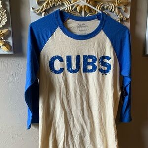 Chicago Cubs Baseball 3/4 sleeve length t shirt NWT men’s Small